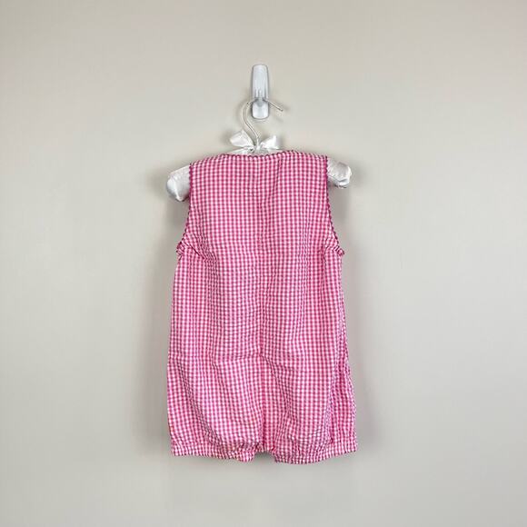 Vintage OshKosh B'gosh Pink Plaid Bunny Romper 18 Months - Picture 6 of 8